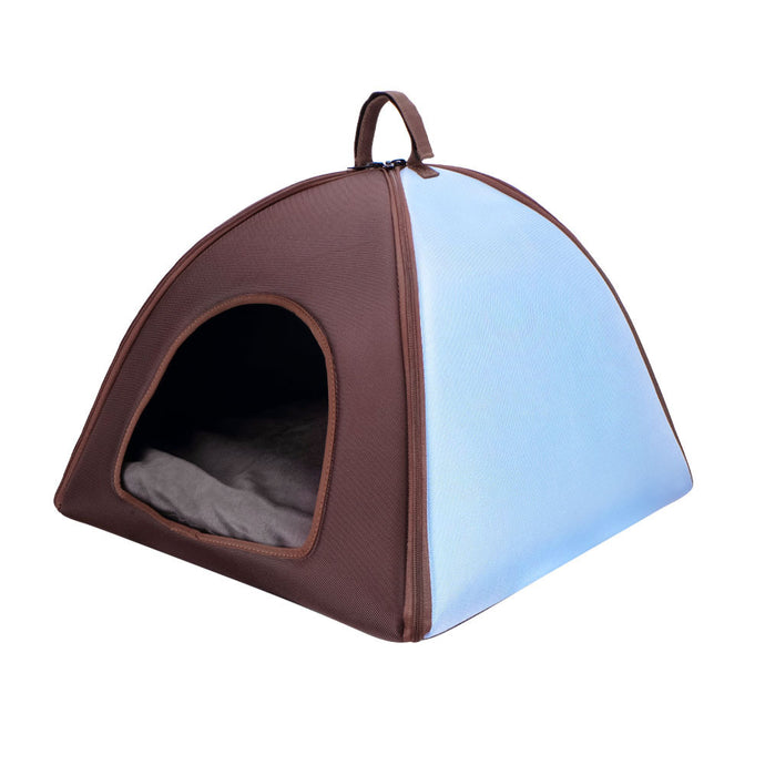 Ibiyaya Little Dome Pet Tent Bed for Cats and Small Dogs - Blue - Cappuccino - Pink