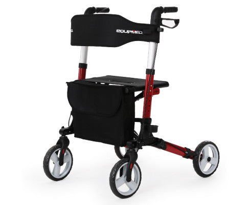 EQUIPMED Rollator Walking Frame Walker Foldable Seat Mobility Aid Aluminium