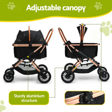 Load image into Gallery viewer, i.Pet Pet Dog Stroller Pram Large Cat Carrier Travel Pushchair Foldable 4 Wheels