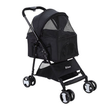 Load image into Gallery viewer, i.Pet Pet Stroller Dog Pram Cat Carrier Travel Large Pushchair Foldable 4 Wheels Black