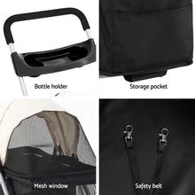 Load image into Gallery viewer, i.Pet Pet Stroller Pram Dog Cat Carrier Cage Large Travel Pushchair Foldable 4 Wheels