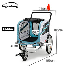 Load image into Gallery viewer, TAG-ALONG Pet &amp; Cargo Jogger Bike Trailer, Pull Behind Bicycle Trailer Carrier Stroller, Blue