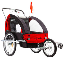 Load image into Gallery viewer, Tag-Along Kids Bike Trailer Child Bicycle Pram Stroller Children Wheel Jogger Red
