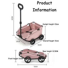 Load image into Gallery viewer, Black Compact Foldable Pet Stroller for Dogs and Cats - Lightweight Travel Pushchair for Small Pets, Teddy Dogs, and Cats - Portable and Collapsible Pet Buggy for Outdoor Adventures