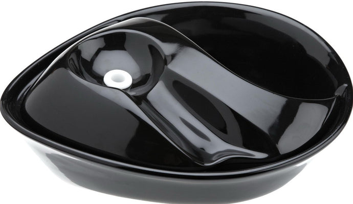 Pioneer Raindrop Ceramic Pet Drinking Fountain 1.7 litre - Black